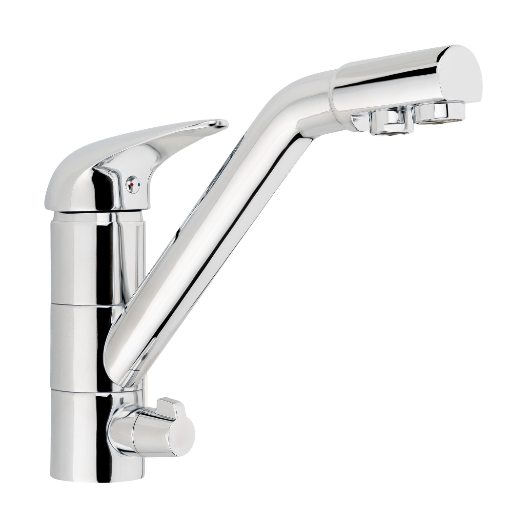 3-Wege-Hahn Cosmo schwenkbar, nach rechts ausgerichtet