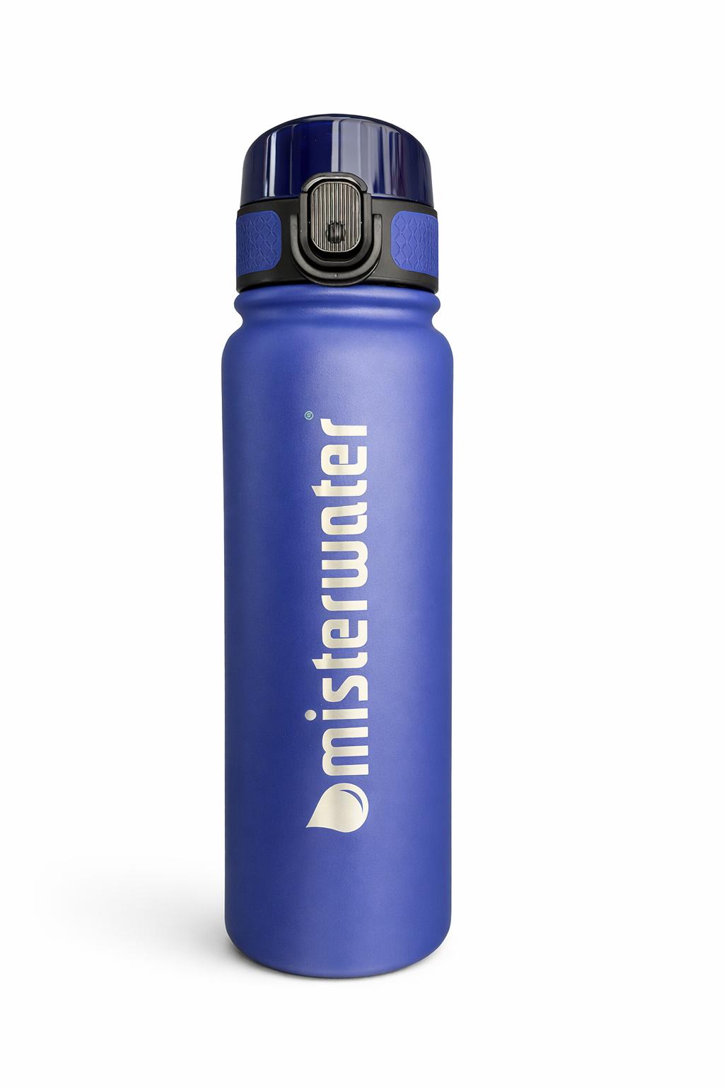 Edelstahlflasche 750ml mit Sportverschluss blau