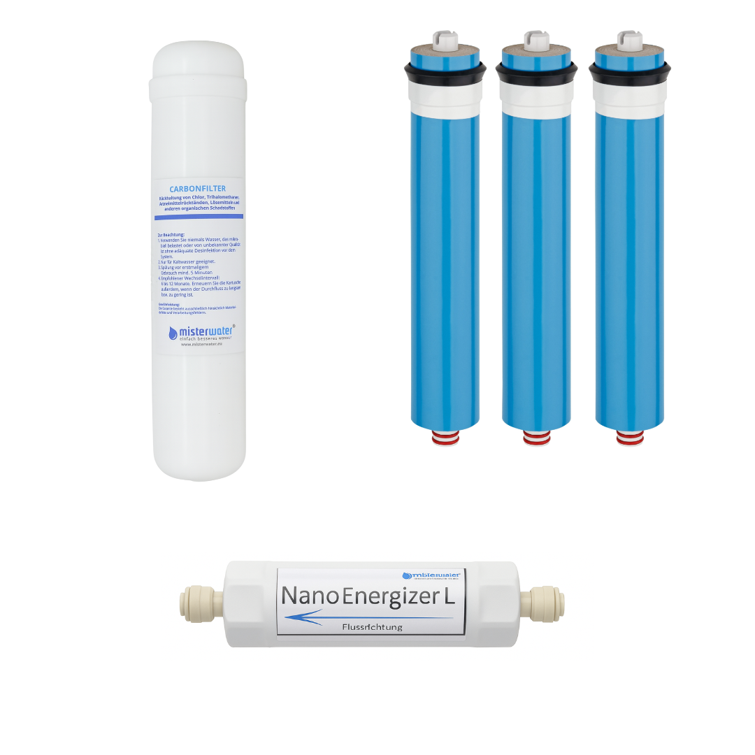 Enthält Carbonfilter, 3 Membrane und Nano Energizer L