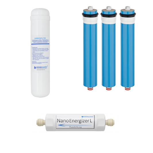 Enthält Carbonfilter, 3 Membrane und Nano Energizer L