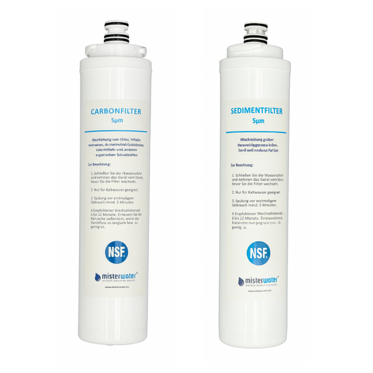 Filterwechselset BLANCA / BLANCA-PRO, Carbonfilter und Sedimentfilter