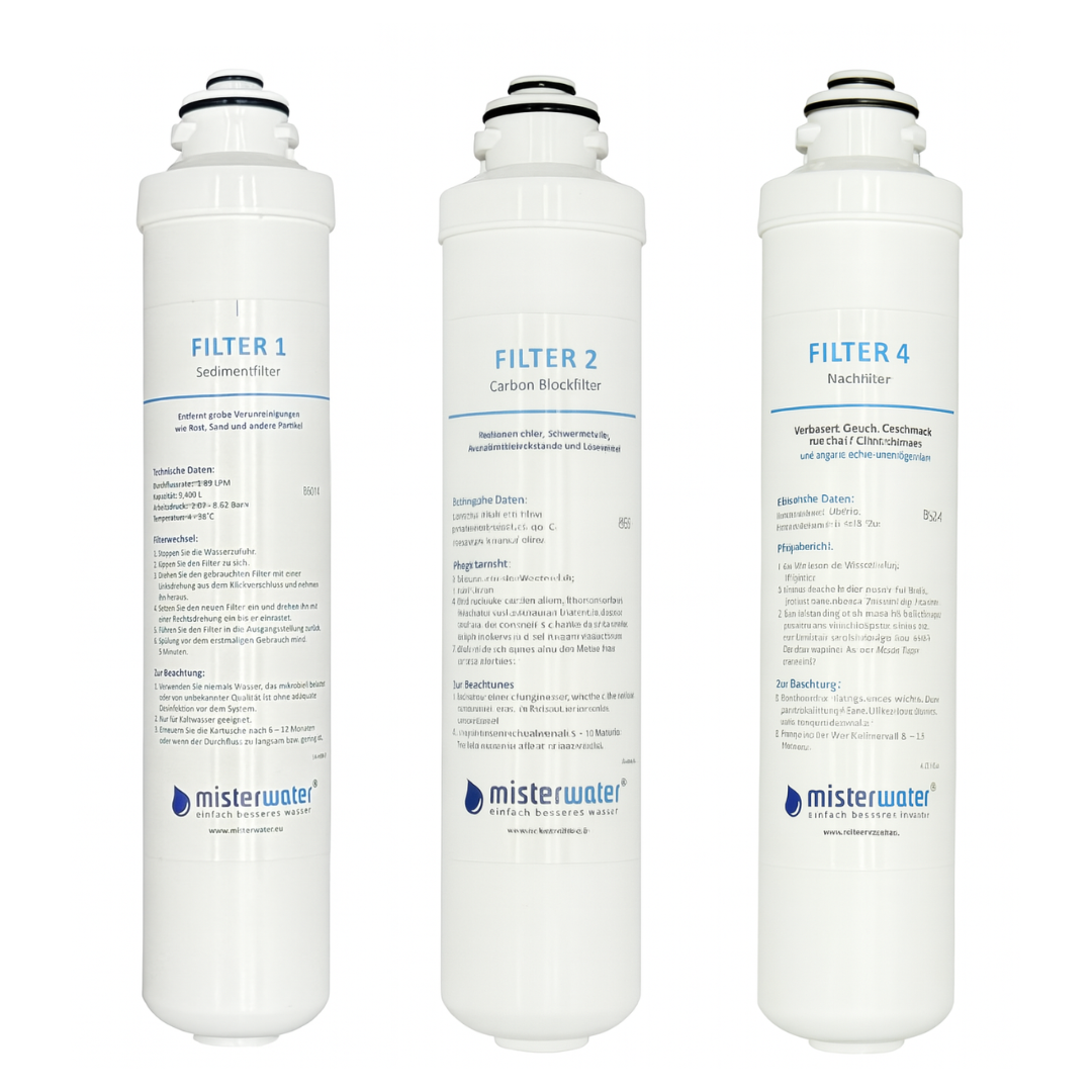 Filterwechselset: Sediment-, Carbon Bloch-, Nachfilter