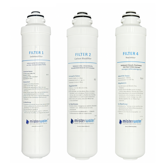 Filterwechselset: Sediment-, Carbon Bloch-, Nachfilter